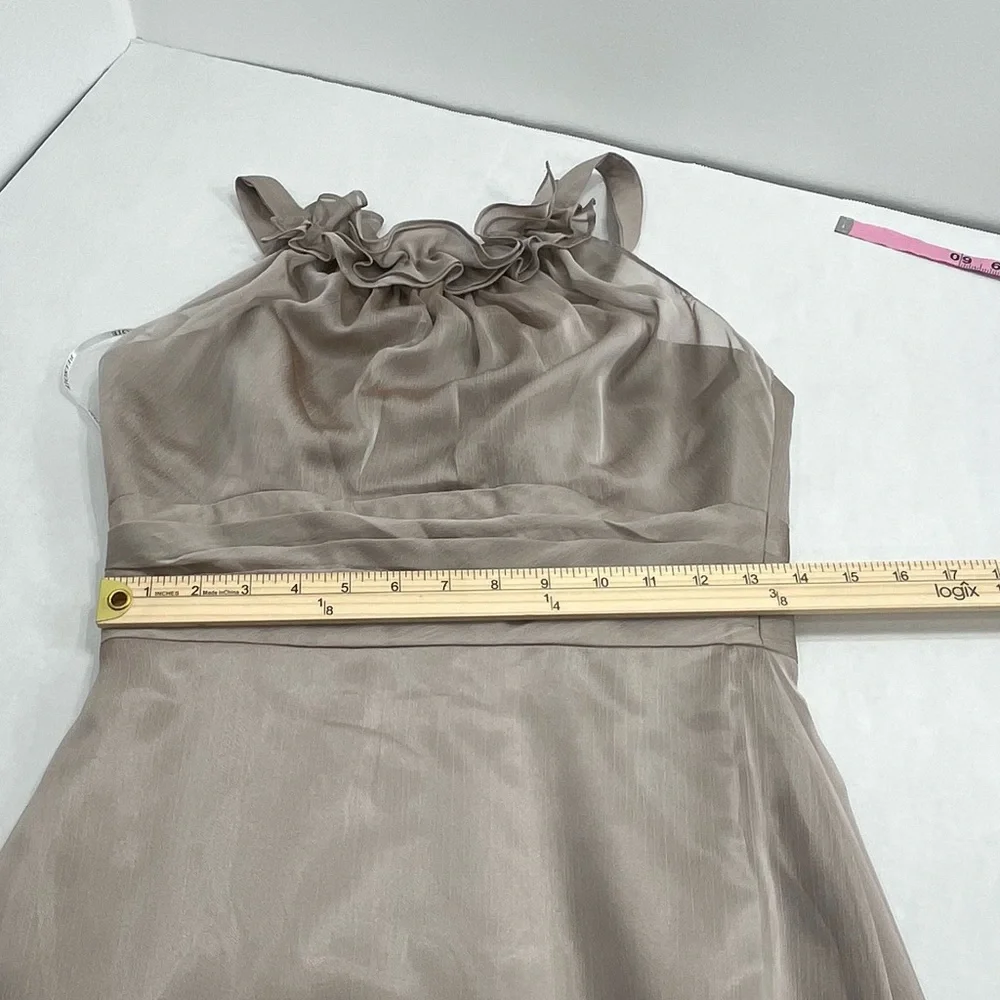 🤍✨ NWT Belsoie Taupe Formal Gown – Size 8 💍👗 - Picture 7 of 9